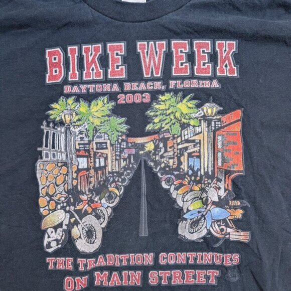 Fruit of the Loom BIKE WEEK Crew Neck Short Sleeve Pullover T-Shirt Size XL - Picture 3 of 5